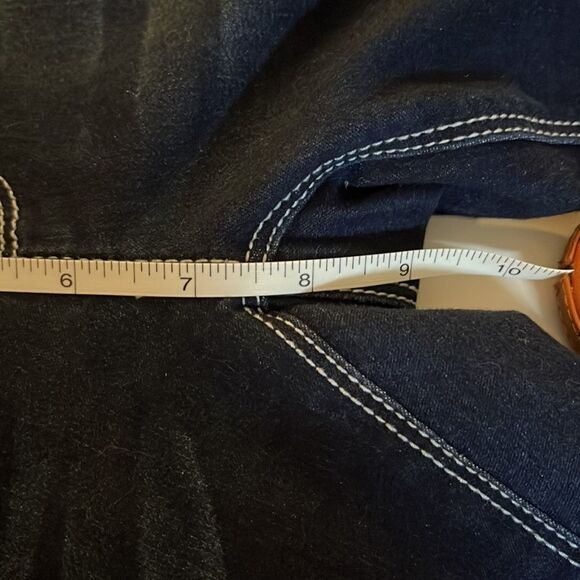 CATO est. 1946 denim jeans w/ whiskering & lots of stretch five pockets low rise - Picture 10 of 11